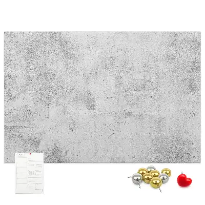 Printed Cork Memo Board Concrete wall
