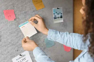 Printed Cork Memo Board Concrete wall