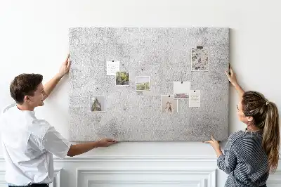 Printed Cork Memo Board Concrete wall