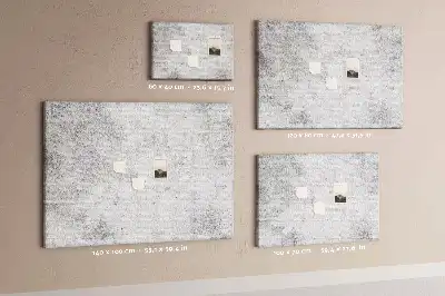 Printed Cork Memo Board Concrete wall