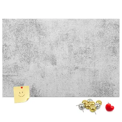 Printed Cork Memo Board Concrete wall