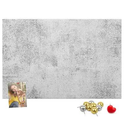 Printed Cork Memo Board Concrete wall