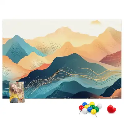 Cork memo board Mountain landscape