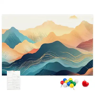 Cork memo board Mountain landscape
