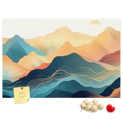 Cork memo board Mountain landscape