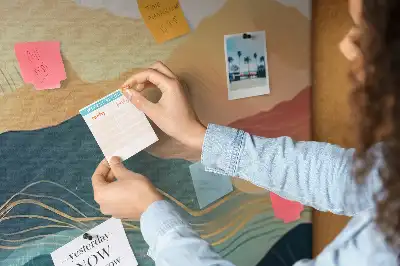 Mountain landscape cork memo board
