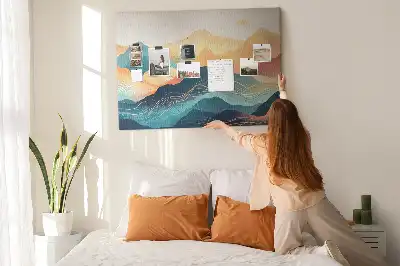 Cork memo board Mountain landscape