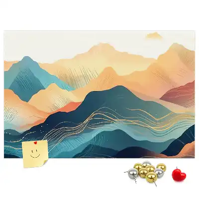 Cork memo board Mountain landscape