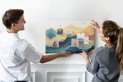 Cork memo board Mountain landscape