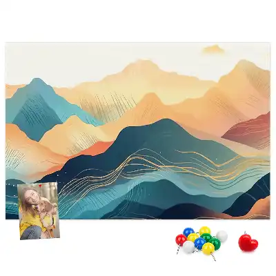 Cork memo board Mountain landscape