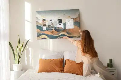 Mountain Landscape Printed Cork Board