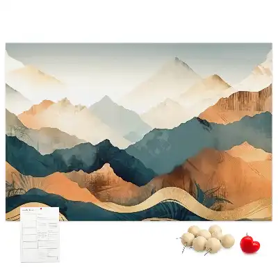 Mountain Landscape Printed Cork Board