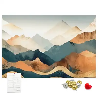 Mountain Landscape Printed Cork Board