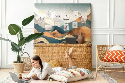 Mountain Landscape Printed Cork Board