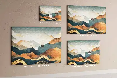 Mountain Landscape Printed Cork Board