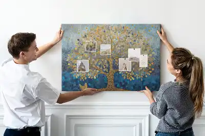Abstract Tree Printed Cork Memo Board
