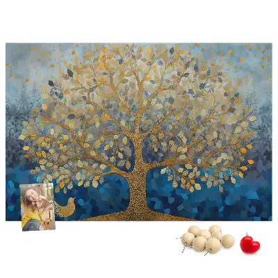 Abstract Tree Printed Cork Memo Board