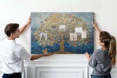 Abstract Tree Printed Cork Memo Board