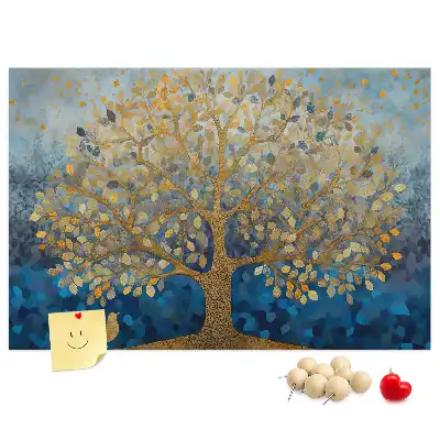 Abstract Tree Printed Cork Memo Board