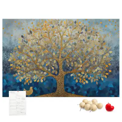 Abstract Tree Printed Cork Memo Board