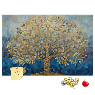 Abstract Tree Printed Cork Memo Board