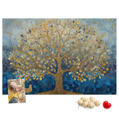 Abstract Tree Printed Cork Memo Board