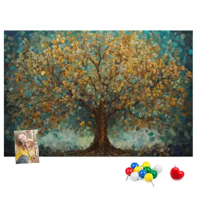 Cork memo board Mosaic tree