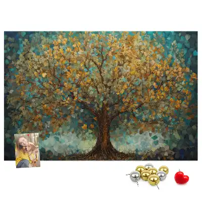 Cork memo board Mosaic tree