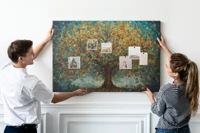 Cork memo board Mosaic tree