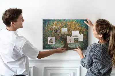 Cork memo board Mosaic tree