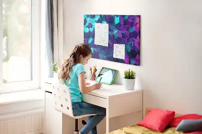 Printed Cork Memo Board Geometric shapes
