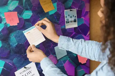Printed Cork Memo Board Geometric shapes