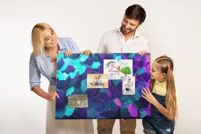 Geometric Printed Cork Memo Board