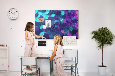 Printed Cork Memo Board Geometric shapes
