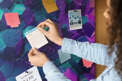 Printed Cork Memo Board Geometric shapes