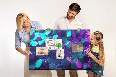 Printed Cork Memo Board Geometric shapes
