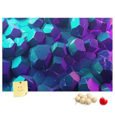 Printed Cork Memo Board Geometric shapes