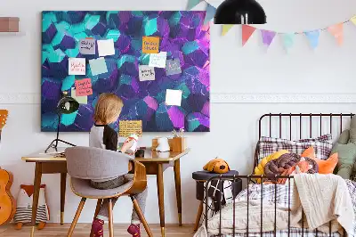 Geometric Printed Cork Memo Board