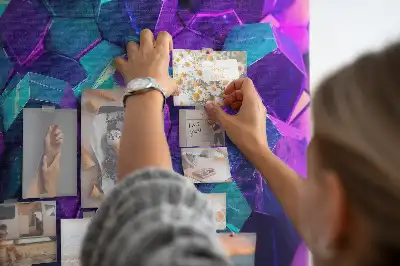 Geometric Printed Cork Memo Board