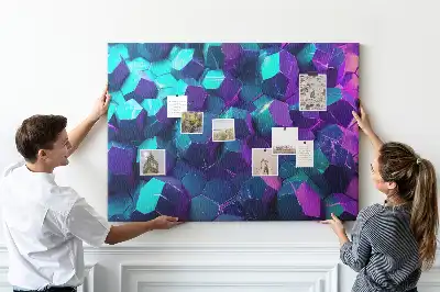 Printed Cork Memo Board Geometric shapes