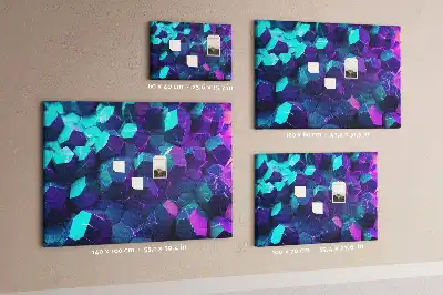 Printed Cork Memo Board Geometric shapes