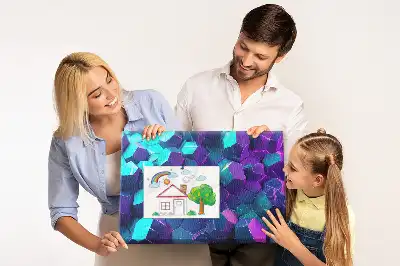 Printed Cork Memo Board Geometric shapes