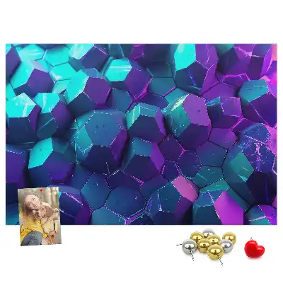 Printed Cork Memo Board Geometric shapes
