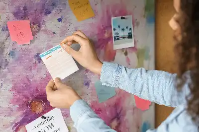 Printed Cork Board Painted flowers