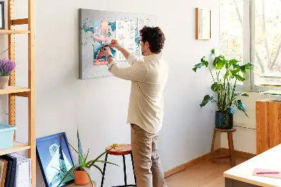 Printed World Map Cork Board