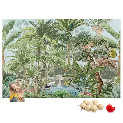 Cork memo board Nature jungle wildlife
