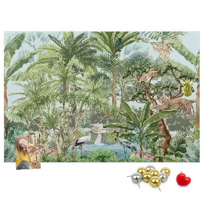 Cork memo board Nature jungle wildlife