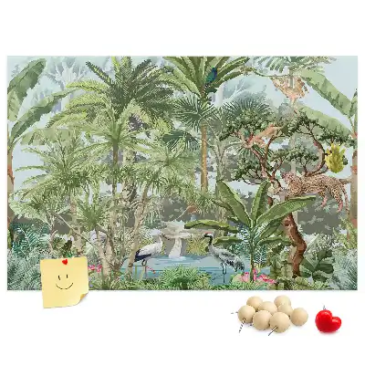 Cork memo board Nature jungle wildlife