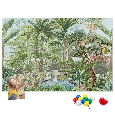 Cork memo board Nature jungle wildlife