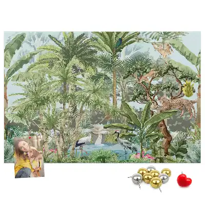 Cork memo board Nature jungle wildlife